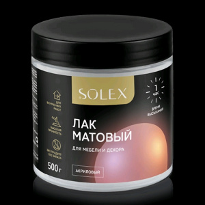 Лак д/мебели 0,5кг матовый Solex /6