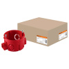 Коробка установочная С/У D68*42мм д/тв. стен, саморезы, стыковочные узлы, красная, IP20/TDM