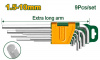 Набор шестигр. ключей 9 шт 1,5-10мм JADEVER JDHK1292