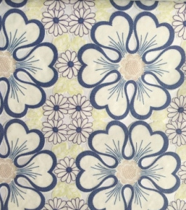  Клеенка ажурная ЛЕЙС 1,32*22м Голубая/Китай/YL-107C