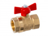 Кран шар.F*F  3/4 г-г бабочка DN-20 Стандарт 230 PN40 Галлоп (50шт)