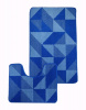  Набор ковриков д/ванной BOMBINI CROOSLOOP Крослуп 50*80/50*40см (2шт)) LLP202259 Blue  1/25