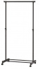 Вешалка гардеробная 1-ая черная регулируемая высота на колесиках (85x41x100-170cm) HG21AB Zenfort