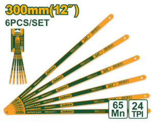 Полотно ножовочное по металлу 300мм,24TPI (6шт) JADEVER JDHB2124/100