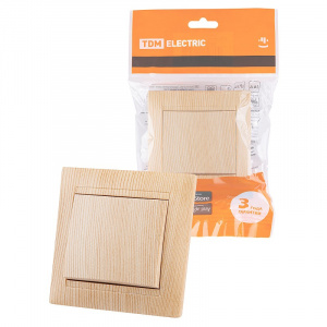 Выключатель 1-кл С/У сосна 10А "Лама" TDM