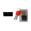 Цилиндровый механизм с монтаж. кл. МЦ-МК-70мм(35х35) 5+2кл.перф. латунь (черный) Vrata*