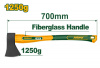 Топор 1250г с фиберглассовой ручкой JADEVER JDHM6312/6