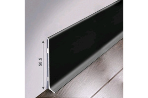  Плинтус алюминиевый  Пл 60.2500.515 черный (2500ммх58мм) Лука