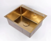 Мойка нерж.SUS-304 KNOIS 60х50х22см золотой (сифон,колландер) /3/1шт