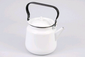 Чайник эмалированный 3,5 л сфер. белый, с петлёй