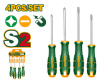 Набор отверток  4шт (SL5.5/PH1*100мм,SL6.5/PH2*150мм) S2 JADEVER JDSSA404