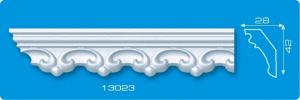 Плинтус 1,3м 13023 люкс/70 (волна)