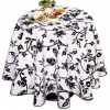  Клеенка столовая на н/о ДЕКОРАМА 1,40*20м Цветы черные на бел.фоне/Турция/117A
