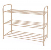 Подставка для обуви(обувница) 3-х полочная 79*33*59 см "Ника комфорт" (Бежевый металлик)