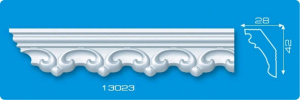 Плинтус 1,3м 13023 люкс/70 (волна)