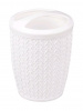 Подставка для зубных щеток "Вязаное плетение" белый М7120