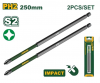 Набор бит (PH2*250мм) 2шт ударных JADEVER JDSV6K66