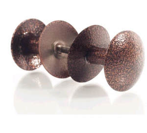 Ручка-кнопка металл  РК-2-1 полим.медь (25шт)