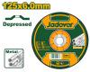 Диск шлифовальный торцевой 125*22.2*6мм по металлу, вдавлен.центр JADEVER JDAC1353