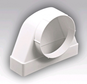 Соединитель 90° прямоугольного воздуховода 55х110мм с фланцевым распределителем D100мм (40шт)