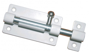 Шпингалет ЗТ5 50мм полимер белый /Кунгур  (150шт)