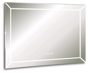  Зеркало Атлас 80*60 + часы/ Koral ПОД ЗАКАЗ