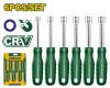 Набор отверток  6шт с торцевыми головками CR-V JADEVER JDSS24T6/24