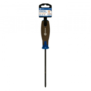 ОТВЕРТКА крестовая PH2 150мм древесно-полимерная ручка CR-V/Кобальт