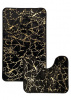  Набор ковриков д/ванной  AQUADOMER Gold Золото 50*80/50*40 Black (Черный)/AG005