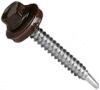 Саморез кровельный (по дереву) 4,8*29 мм RAL8017 (тем. коричневый) /SteelRex (4000шт)