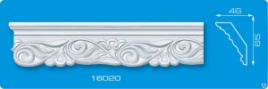 Плинтус 1,3м 16020 46*65/40 (волна)