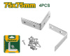 Уголок  75*75мм 1,9мм цинк 4шт+саморезы JADEVER JDCY2K75/96