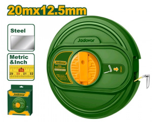 Рулетка 20м геодезическая стальная лента JADEVER JDMT3520