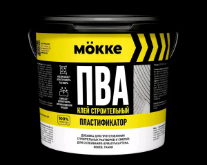 Клей ПВА 0,9кг строительный (-20C)  MOKKE/6