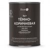 коричневая-ТЕМНО  0,8кг Грунт-эмаль по ржавчине 3в1 матовая RAL 8019 Элкон/12