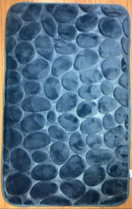  Коврик д/ванной Камни 50*80 (1шт) Голубой