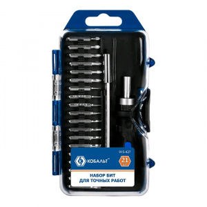 Отвертка со сменными битами 21шт д/точных работ КОБАЛЬТ