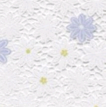 Клеенка ажурная ЛЕЙС 1,32*22м Цветы синие на белом фоне/Китай/YL-062C