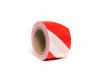 Лента сигнальная 75мм*100м красно - белая SDM/24