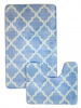  Набор ковриков  д/ванной AQUADOMER Фиеста 60*100/50*60 (2шт) Blue F001 (голубой) 1/50